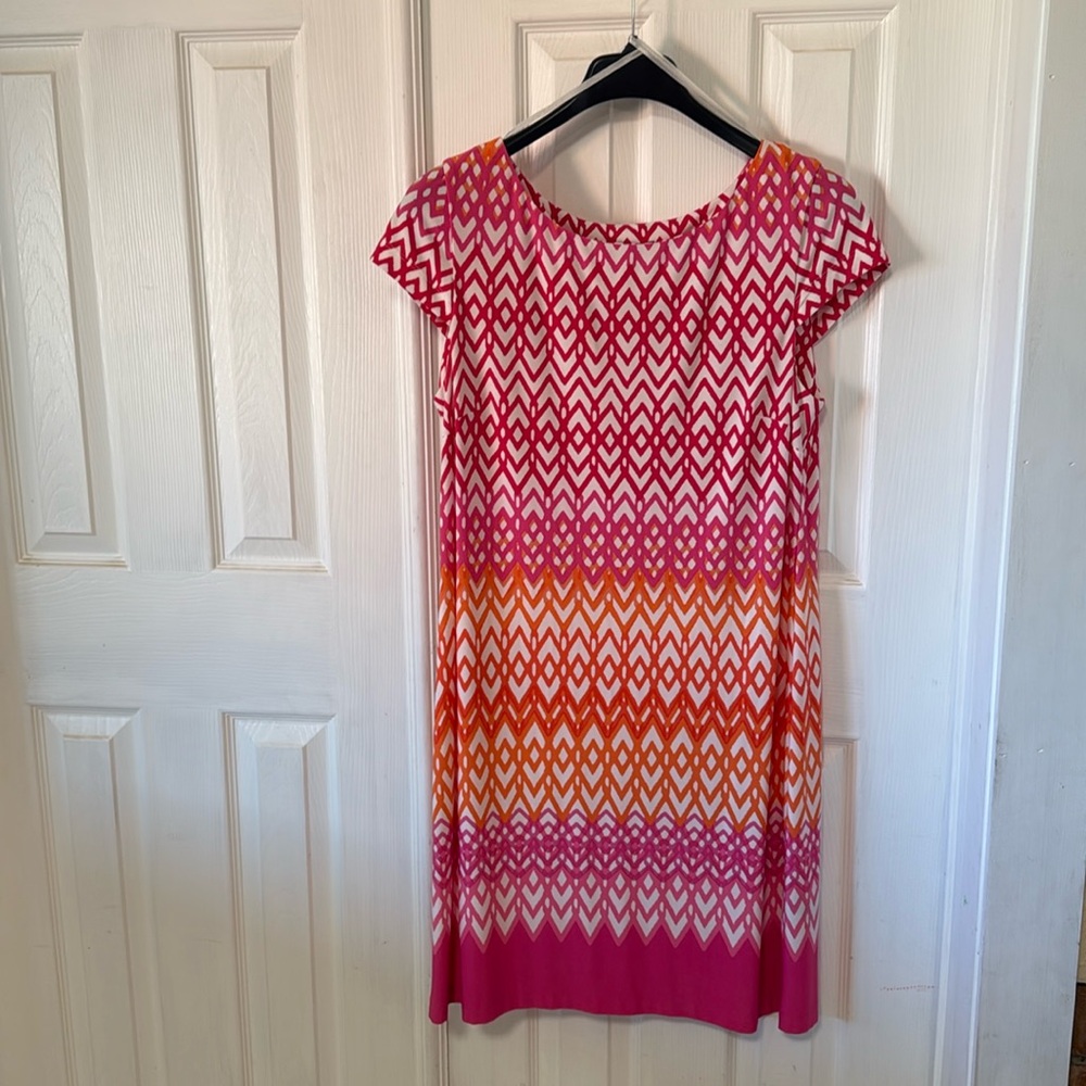 Jessica Howard Dress Size XL bright Pink and Orange